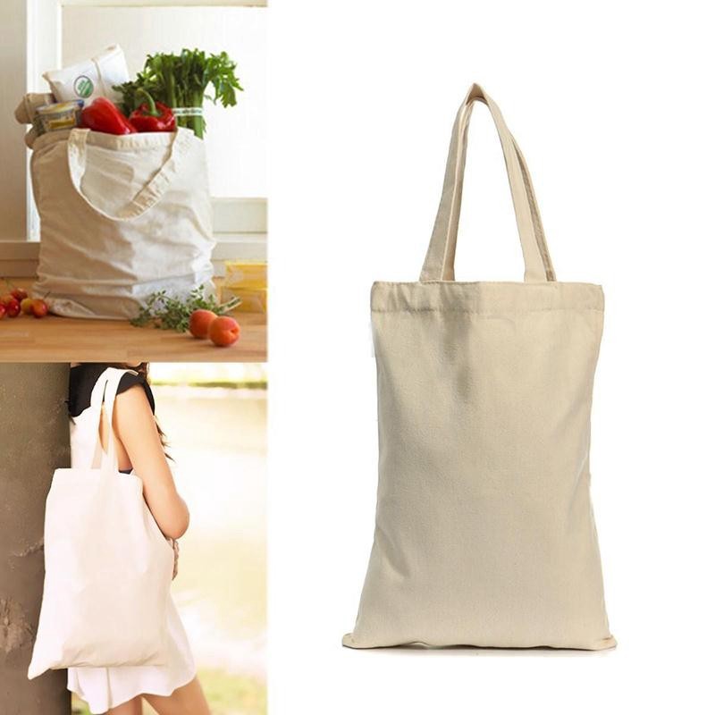 Premium White Large Plain Canvas Shopping Shoulder Top Tote Shopper Bag | Shopee Singapore