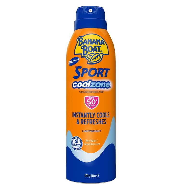 Banana Boat Sport Coolzone Spf 50+ Spray, 170G | Shopee Singapore