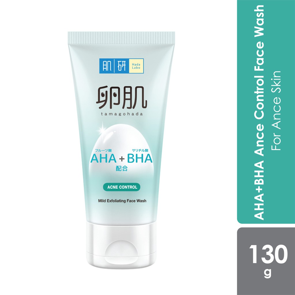 Shop Malaysia Hada Labo Aha Bha Face Wash Oil Control Acne Control Exfoliate 130g Shopee Singapore