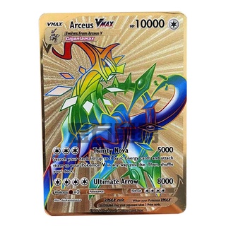 new Arceus Obelisk the Tormentor GX Golden Pokemon Cards in English Iron Metal Pokmo Letters Kids Gift Game Collection Cards EG7R