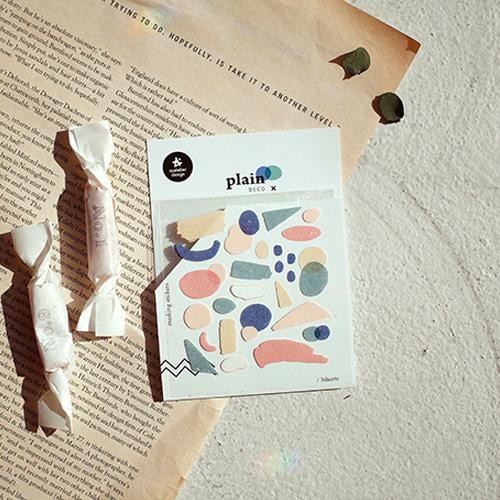 suatelier plain 17 cute korean stickers 16 18 19 20 colourful pastel