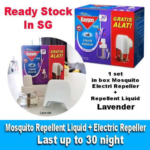 Baygon Mosquito Repellent Liquid & Electric Repeller 30 night Shopee