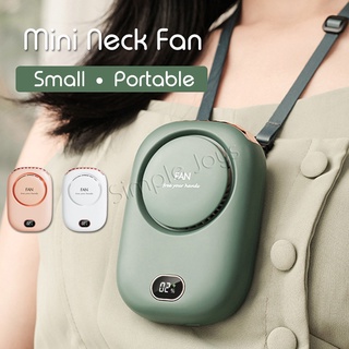 Mini Portable Rechargeable Neck Fan with straps