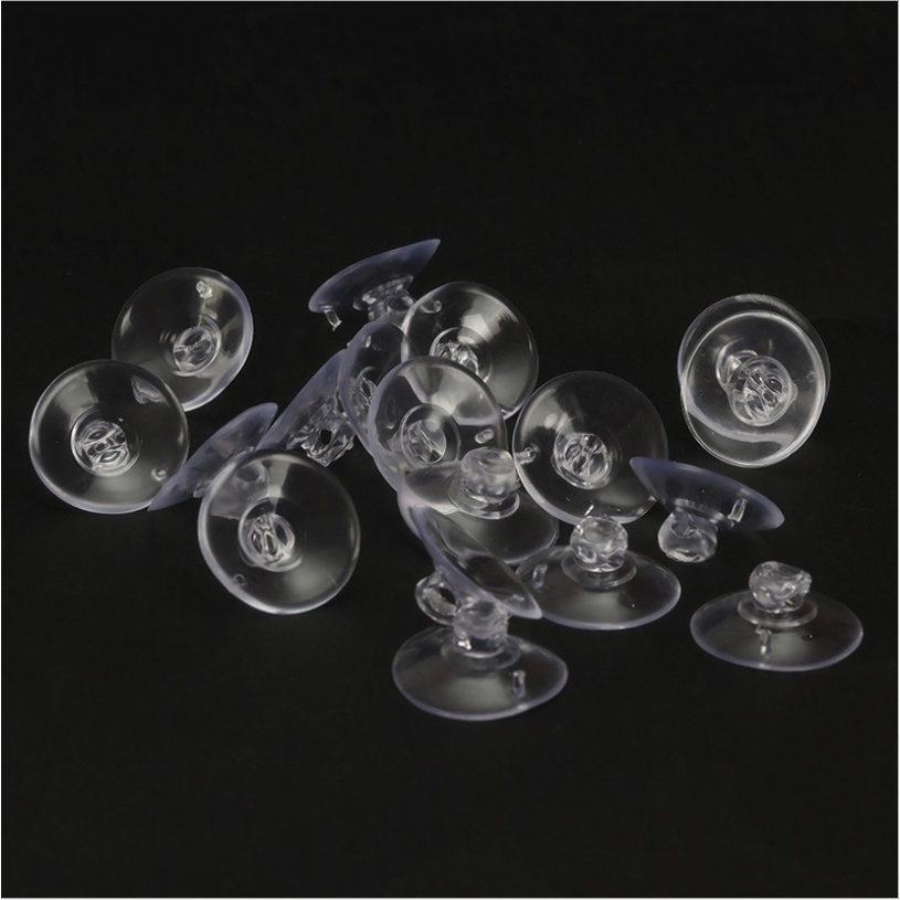 10 Pcs 4cm Diameter Plastic Suction Cup Powerful Perforated Clear Sucker Pads 