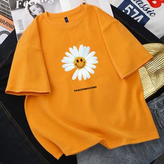 Women tshirt korean fashion daisy casual loose tees  Short 