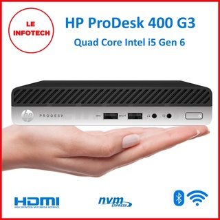 HP ProDesk 400 G3 Desktop Mini Quad Cores Intel i5-6500T 2.5GHz up to RAM 32GB 1TB NVMe SSD WiFi DPtoHDMI Win10Pro Used