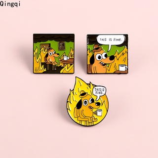 Image of thu nhỏ This Is Fine Enamel Pins Cartoon Dog Brooches Lapel Pin Funny Animal Badge Jewelry Gift Fans Friends #1