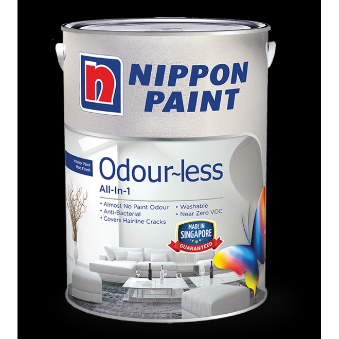 Nippon Paint Odour Less All In 1 1 5 Litre Blue Base 1 Shopee Singapore
