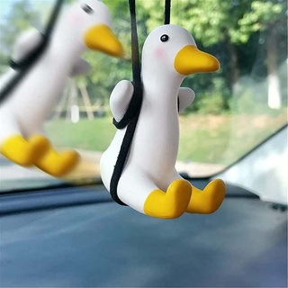 Swinging Duck Car Hanging Ornament, Car Pendant, Cute Swing Duck On Car Rear View Mirror Decoration Accessories