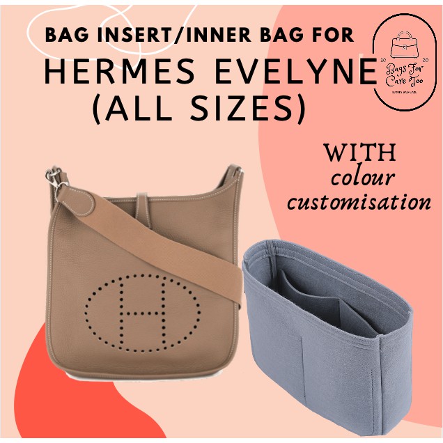 bag insert for hermes evelyne bag organiser bag organizer | Shopee Singapore
