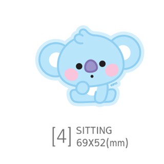 Bts Goods Bt21 Official Authentic Baby Big Sticker Koya Rj Shooky Shopee Singapore