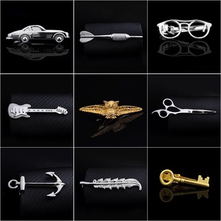Individual creativity men's business suit gold tie clip men's and women's accessories Silver Fancy collar pin