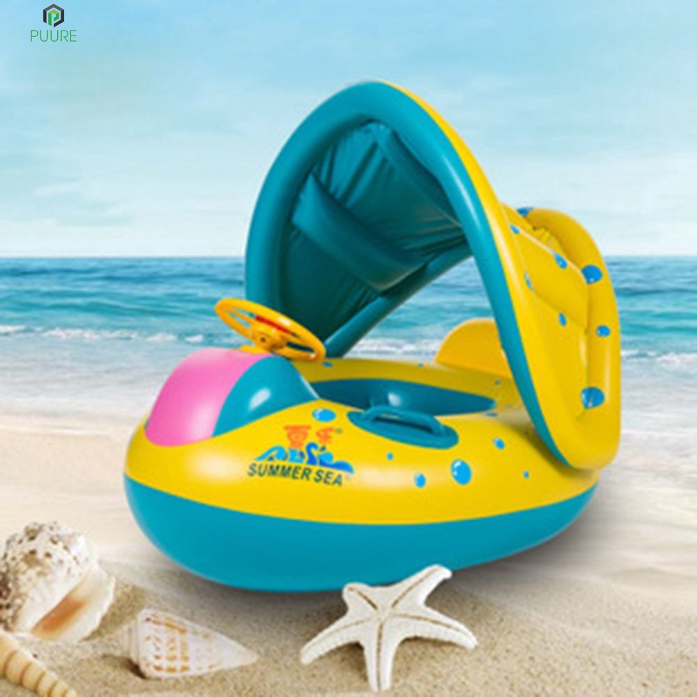 baby inflatable ring with shade