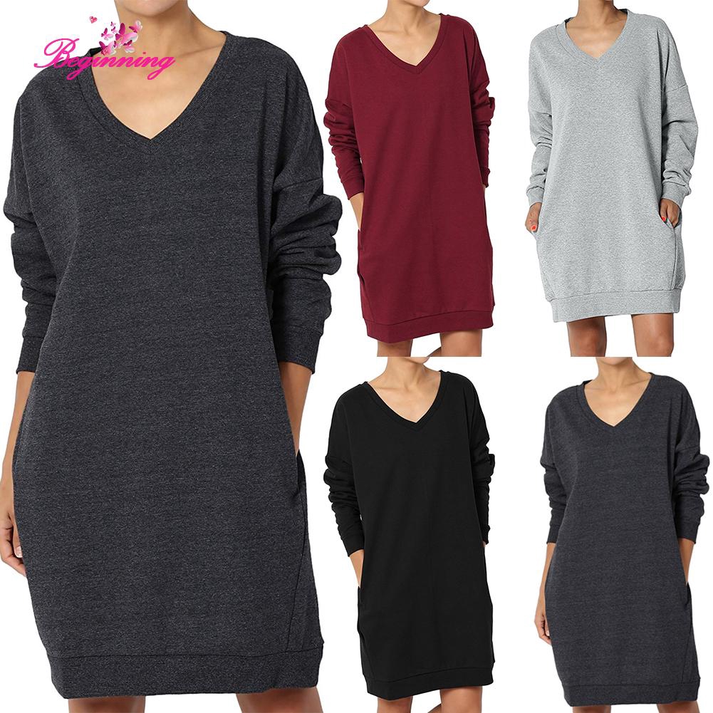 long sleeve dress pockets