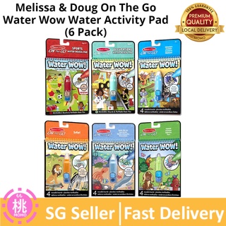Melissa & Doug 97010 On The Go Water Wow Reusable Color with Water Activity Pad, 6-Pack, Multicolor #0