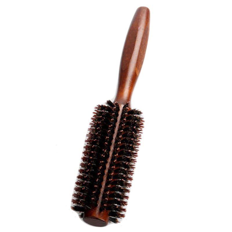 6 Types Straight Twill Hair Comb Natural Boar Bristle Rolling Brush Round  Barrel Blowing Curling DIY Hairdressing Styling Tool | Shopee Singapore