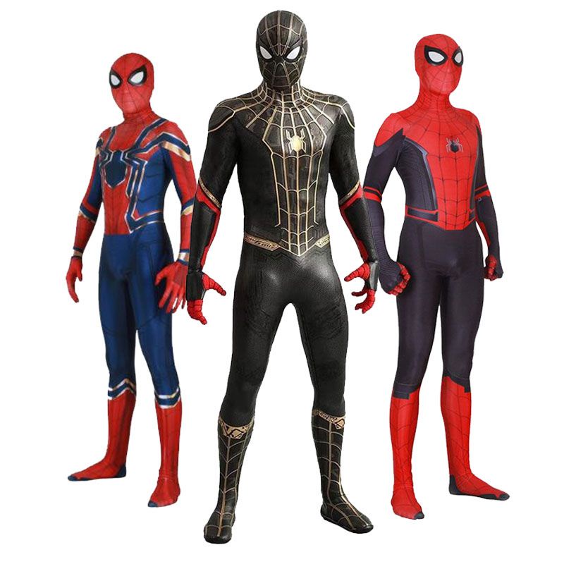 Spider Man No Way Home Iron Spiderman 2 3 Suit Costume Cosplay Superhero  JumpSuit For Adult Kids | Shopee Singapore