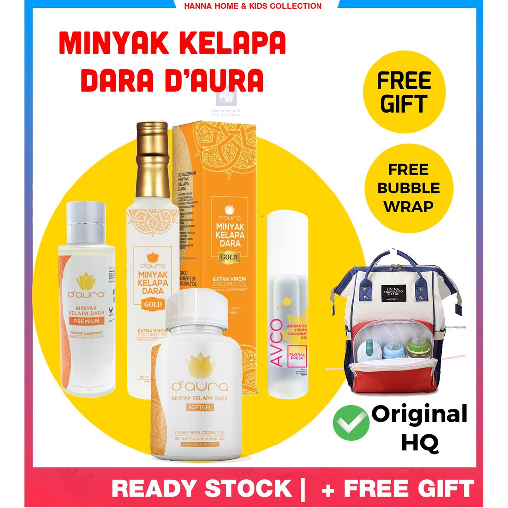Daura Minyak Kelapa Dara Vco Gold Softgel Kapsul Liquid Supplement Free Gift Shopee Singapore