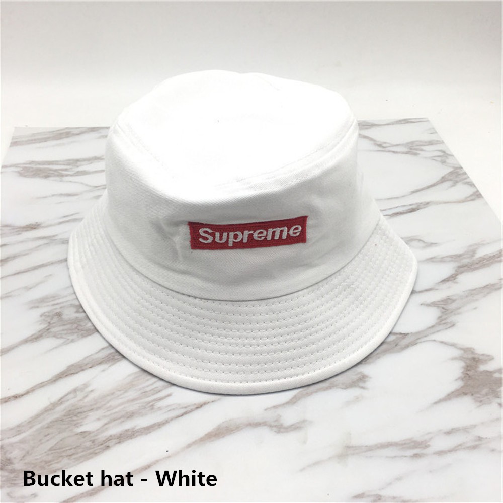 supreme white bucket hat