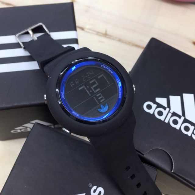 Sale Adidas Digital Watch Blue Color 1 8 3 Shopee Singapore