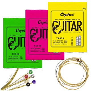 Acoustic / Classical Guitar String Orphee full set / Caye  Guitar Colour String replacement E-1st, B-2nd, G-3rd