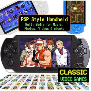 X6 for PSP Game Console Portable Handheld Video 4.3” Screen Support Multimedia for Music, Photos, Videos & eBooks