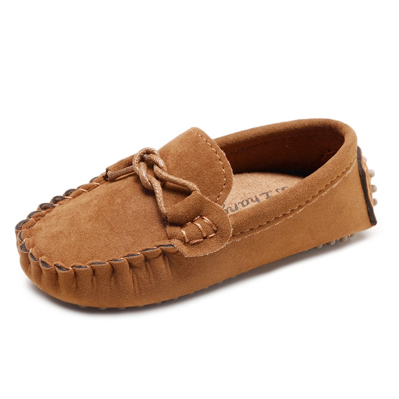 Baby Boys Girls Sneakers Faux Leather Loafers Soft Flat Boat Shoes Cute Color Matching First Walk Slip-On Casual Shoes 