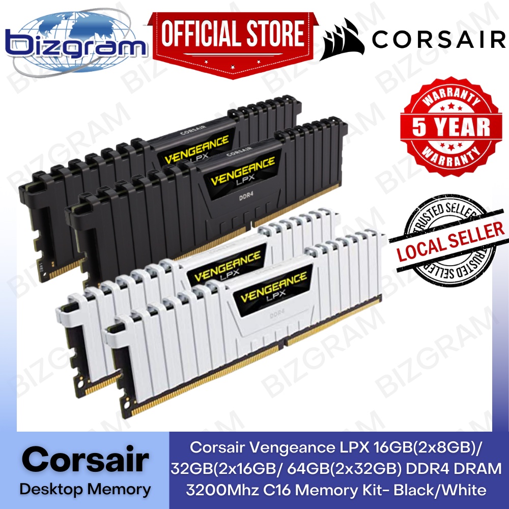59％以上節約 Corsair CMK16GX4M2E3200C16W VENGEANCE LPX シリーズ DDR4-3200MHz 16GB  8GB×2 ホワイト