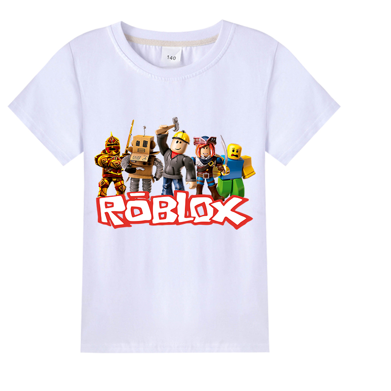 2020 Summer New Roblox Cartoon Printing Fashion Kids Casual T Shirts Tops Boys Short Sleeved Cotton T Shirt Girls T Shirts Shopee Singapore - 5 summer girl outfits roblox