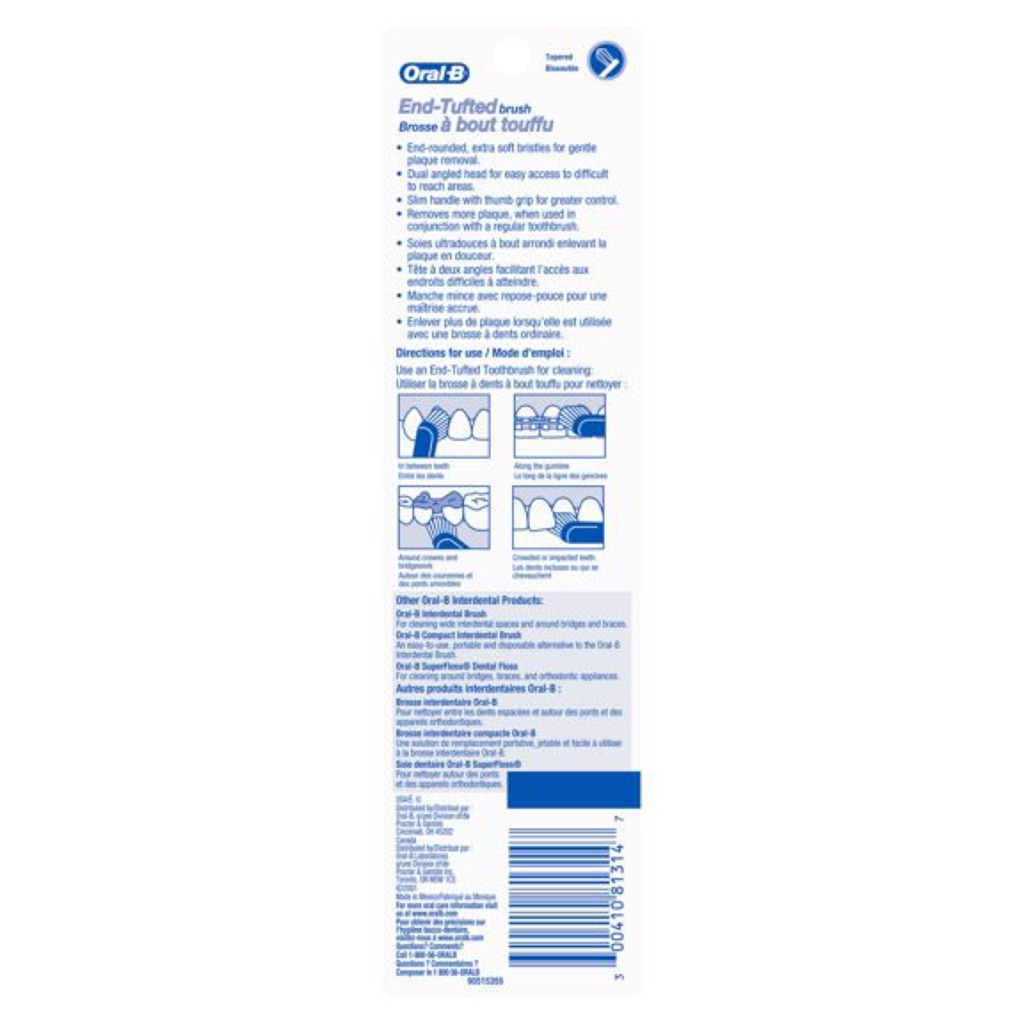 oral b end tufted toothbrush
