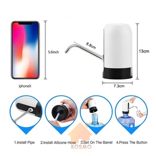 [SG] Electric Automatic Water Dispenser Pump Smart Rechargeable USB Charging Automatic Drinking Water Bottle Pump #5