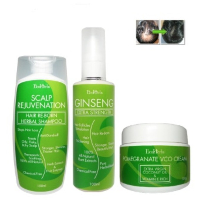 Ecoherbs Ginseng Complete Set Hair Loss Thinning Hair Fall
