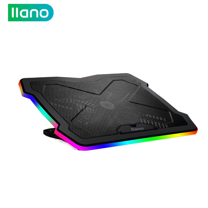 llano Gaming Laptop Cooler Stand Notebook Big Power Speeds Fan RGB