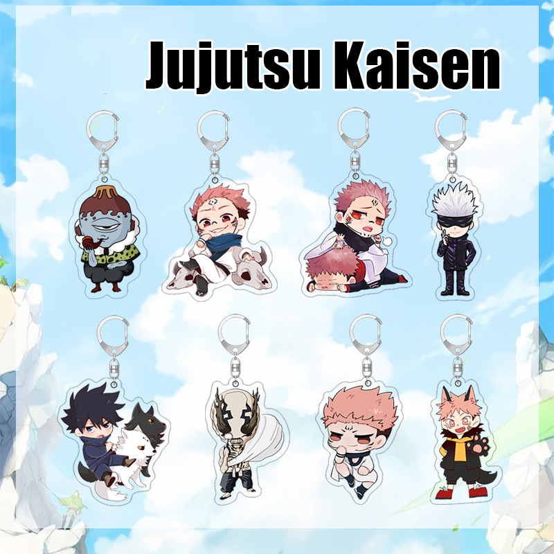 JUJUTSU KAISEN Keychain Anime Keyring 6CM Gojo Fushiguro Yuji Itadori 