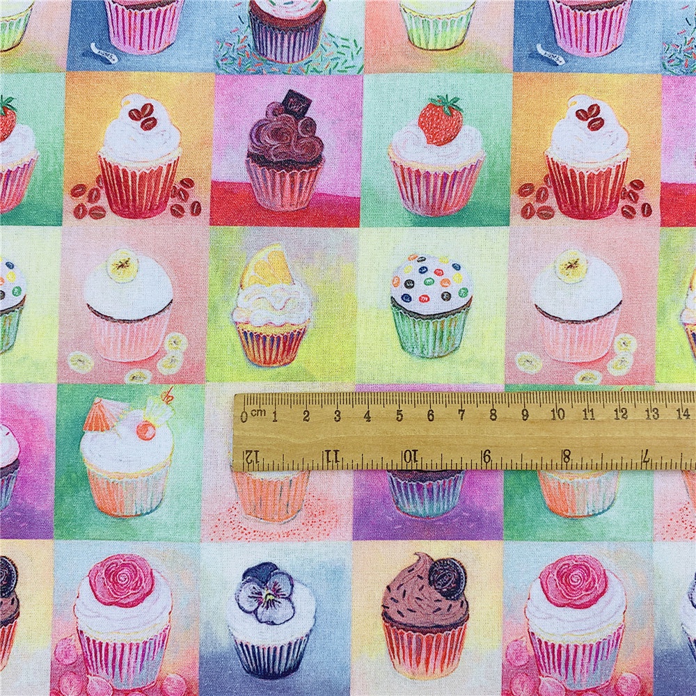 1m * cotton fabric diy handmade material sewing textile soft and  breathable cartoon unicon bear cupcake design – HPF Crochet