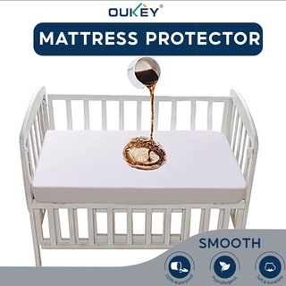 Baby Cot Waterproof Mat Cover Fitted Sheet Style Mattress Protector Washable Smooth Fabric