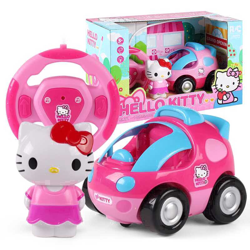  Hello  Kitty  Cat Remote Control Car with Music Light 