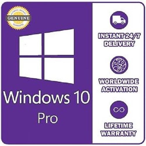 Microsoft Windows 10 Pro Home Ent Win 10 Pro Key Lifetime License