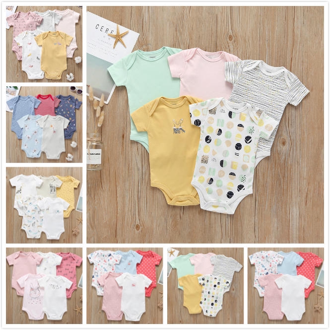 5 Pcs Baby Romper One Piece Baju  Bayi  Colthes Set  Summer 