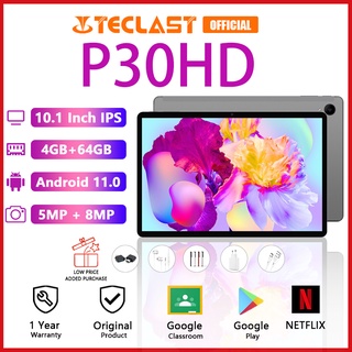 Teclast P30HD Tablet PC Android 11 4G Phone Call  (1920 x 1200 FHD Octa Core/10.1” IPS/GPS/4GB RAM/64 ROM/6000mAh/SC9863A/Expandable AI Speed-up Online Meeting For Student