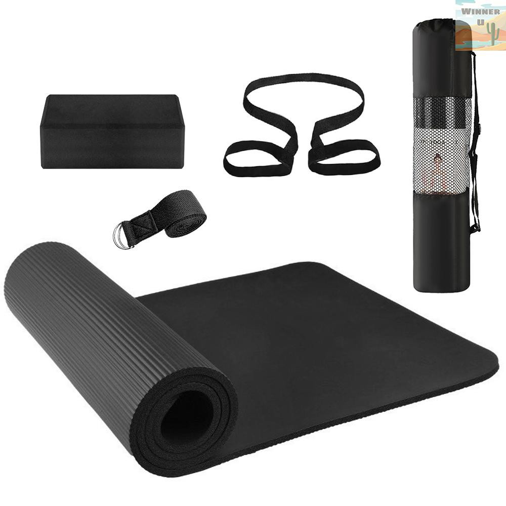 🏆WinnerYou 3PCS Yoga Equipment Set Yoga Mat Yoga Blocks Stretching