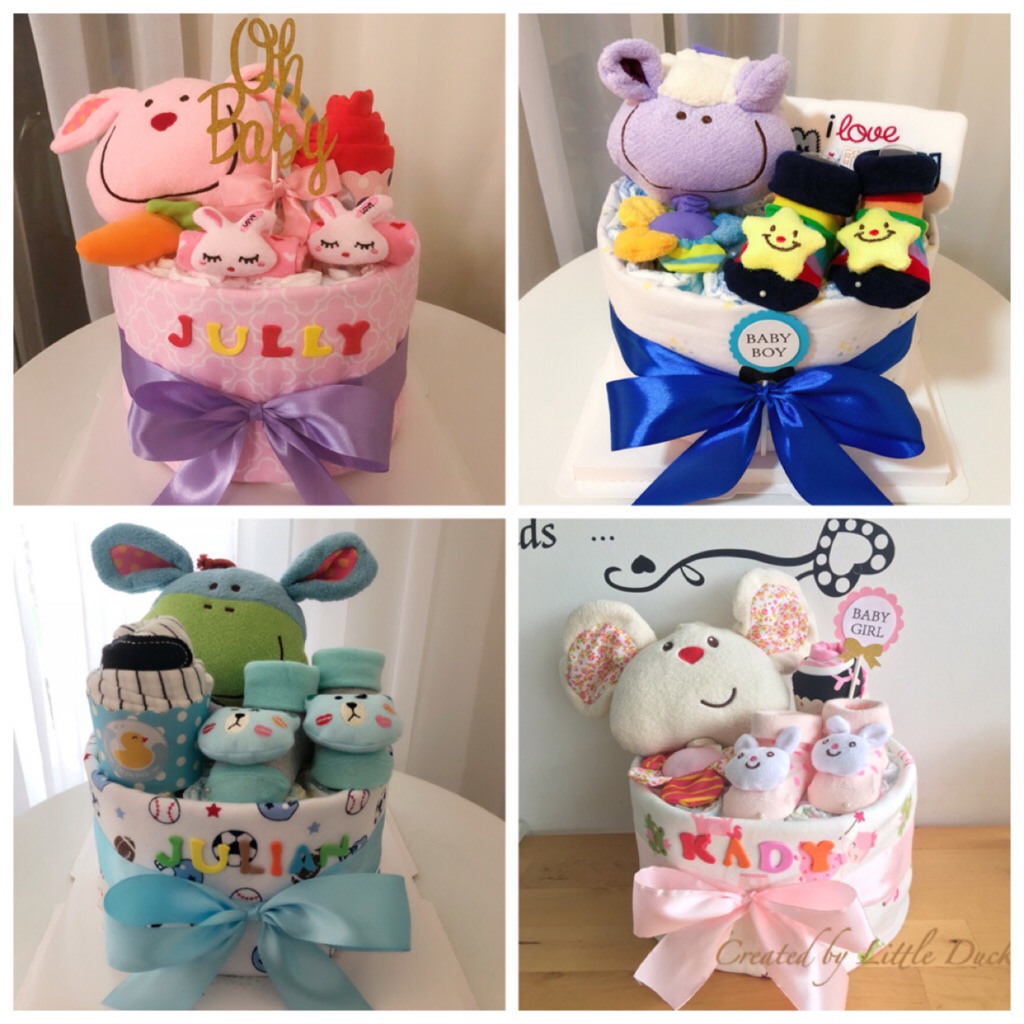 baby shark diaper cake