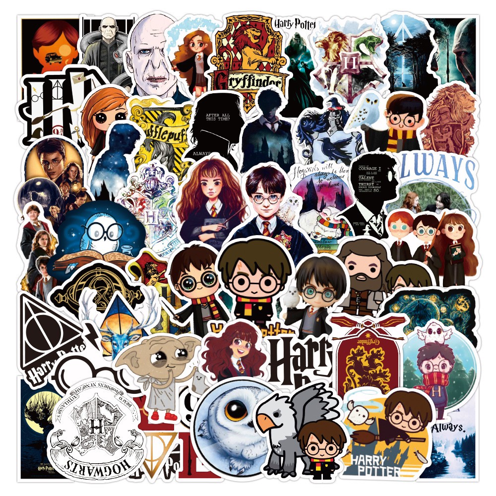 50pcs Harry Potter Sticker Pack Waterproof Vinyl Laptop Sticker Diy for ...