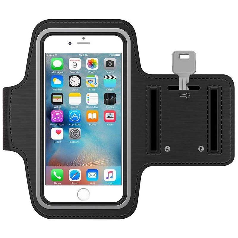 Running Armband for iPhone 11 Pro Max X XR XS 8 7 6 6s Plus Black, M Note 9/8/5/4,Google Pixel 3/2 XL Fingerprint Sensor Access Supported and Sweat-Proof Galaxy S10 S9 S8 Plus 