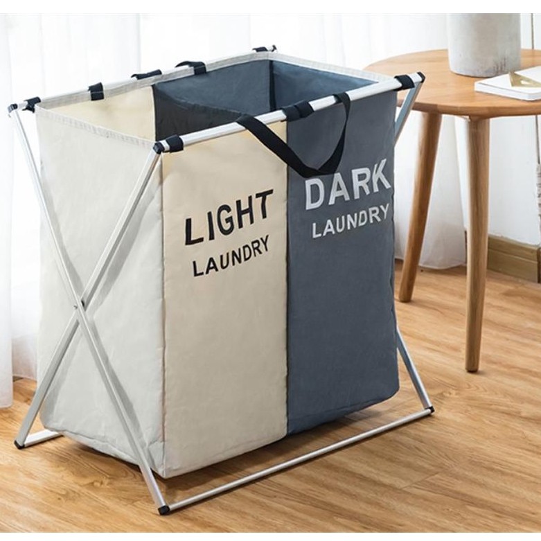 dark laundry basket