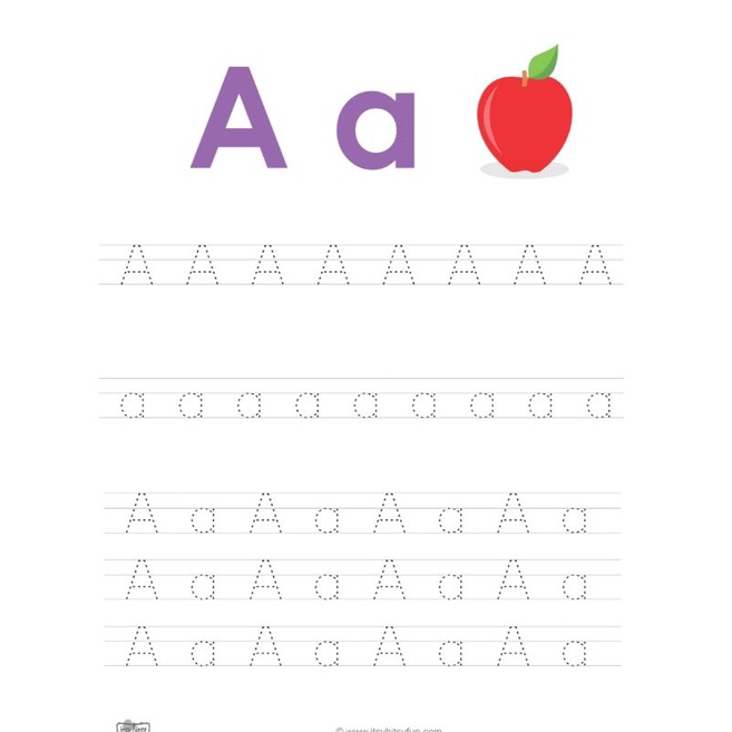 Worksheet Alphabet And Number Tracing for Preschool Color Paper A4 ...