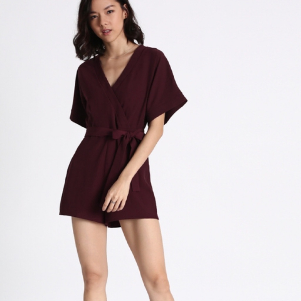 maroon playsuit