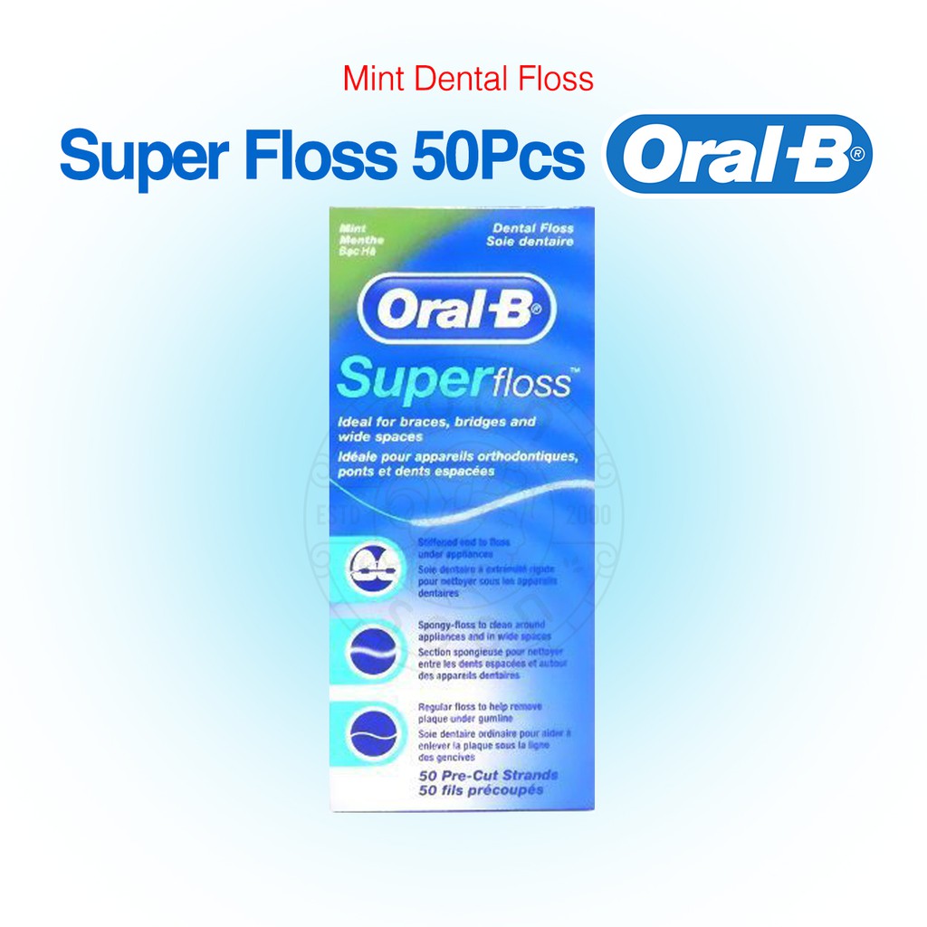 OralB Super Floss Mint Dental Floss(50Pcs) Shopee Singapore