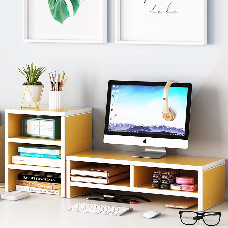 Simple Desk Bookshelf Desktop Shelf Office Storage Student Home