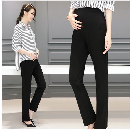 Maternity Pants Office Laides Waist Straight Pregnancy Pants For Pregnant Women Shopee Singapore